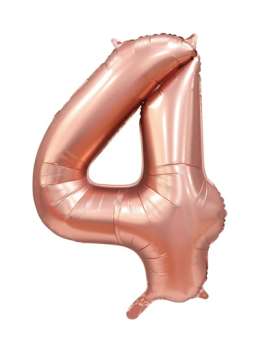 XXL Folienballon Zahl 4 Satin Rosegold